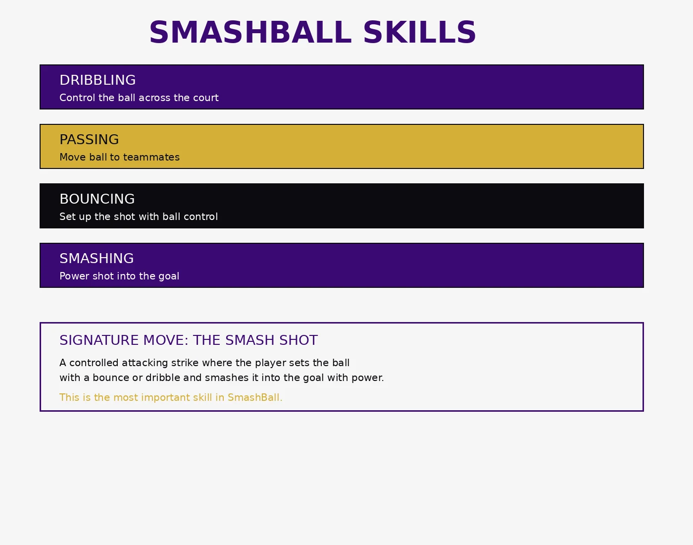 SmashBall skills showcase with dribbling passing bouncing and smashing